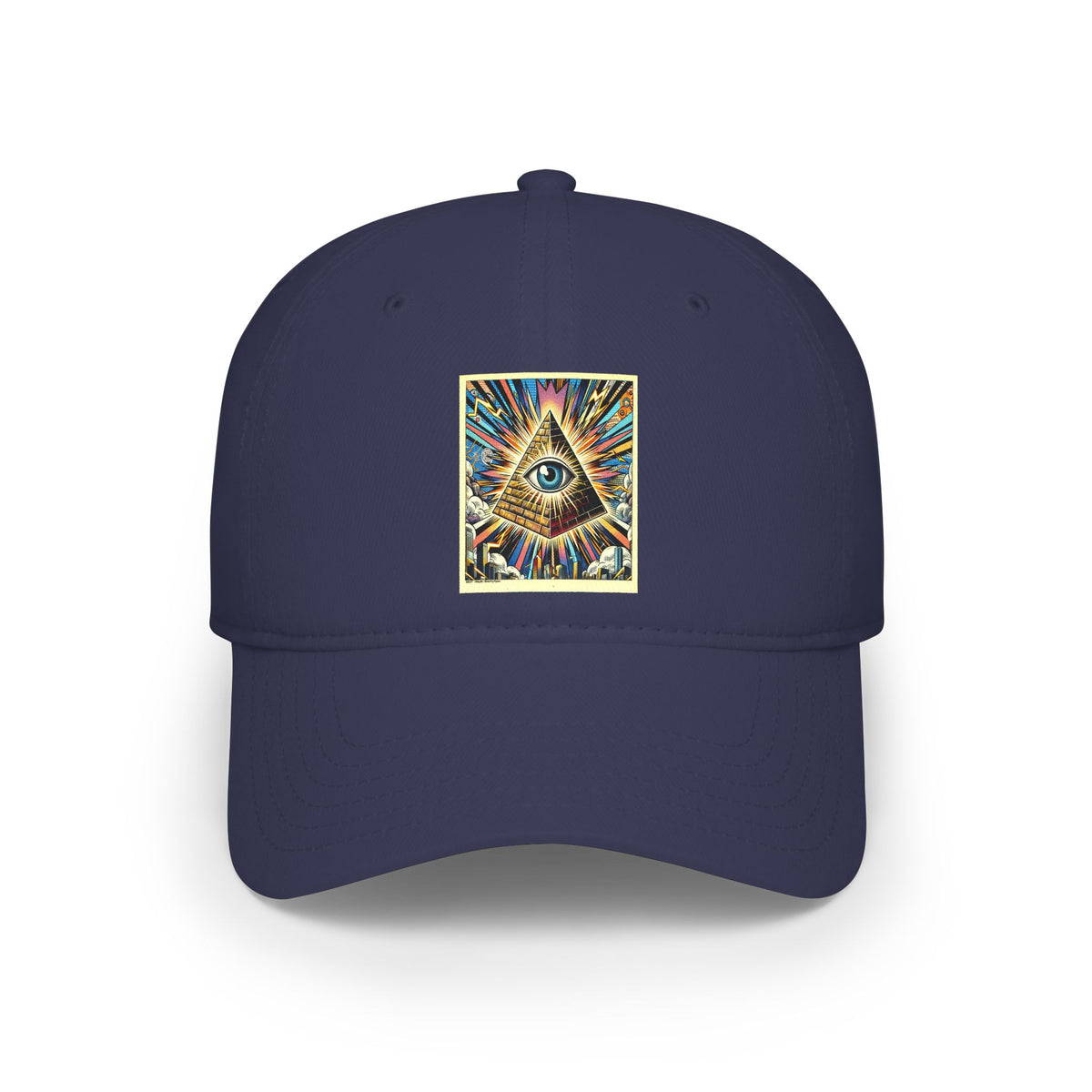 All-Seeing Eye Low Profile Baseball Cap — Mystic Pyramid Symbol Hat