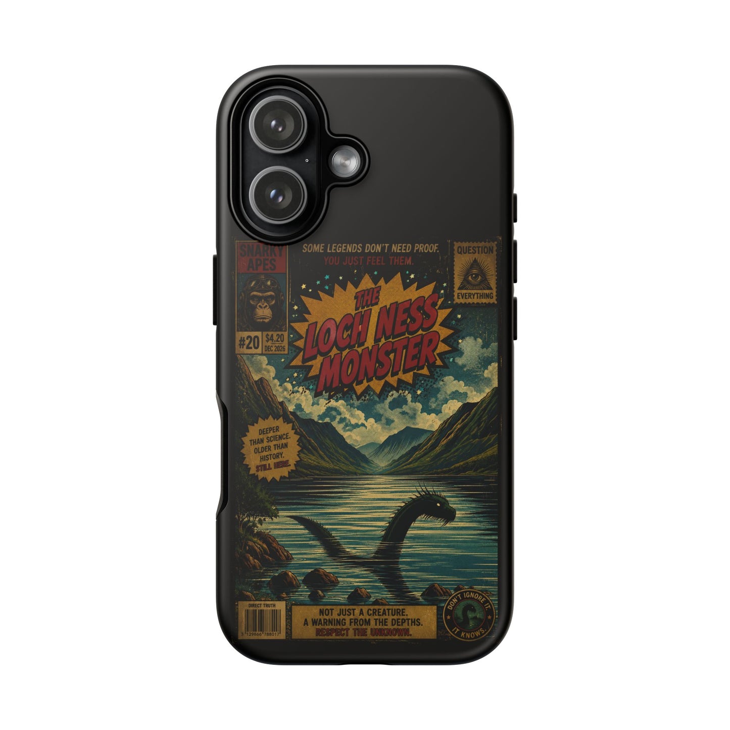 Phone Case — Retro 'Loch Ness Monster' Comic Art Protective Cover
