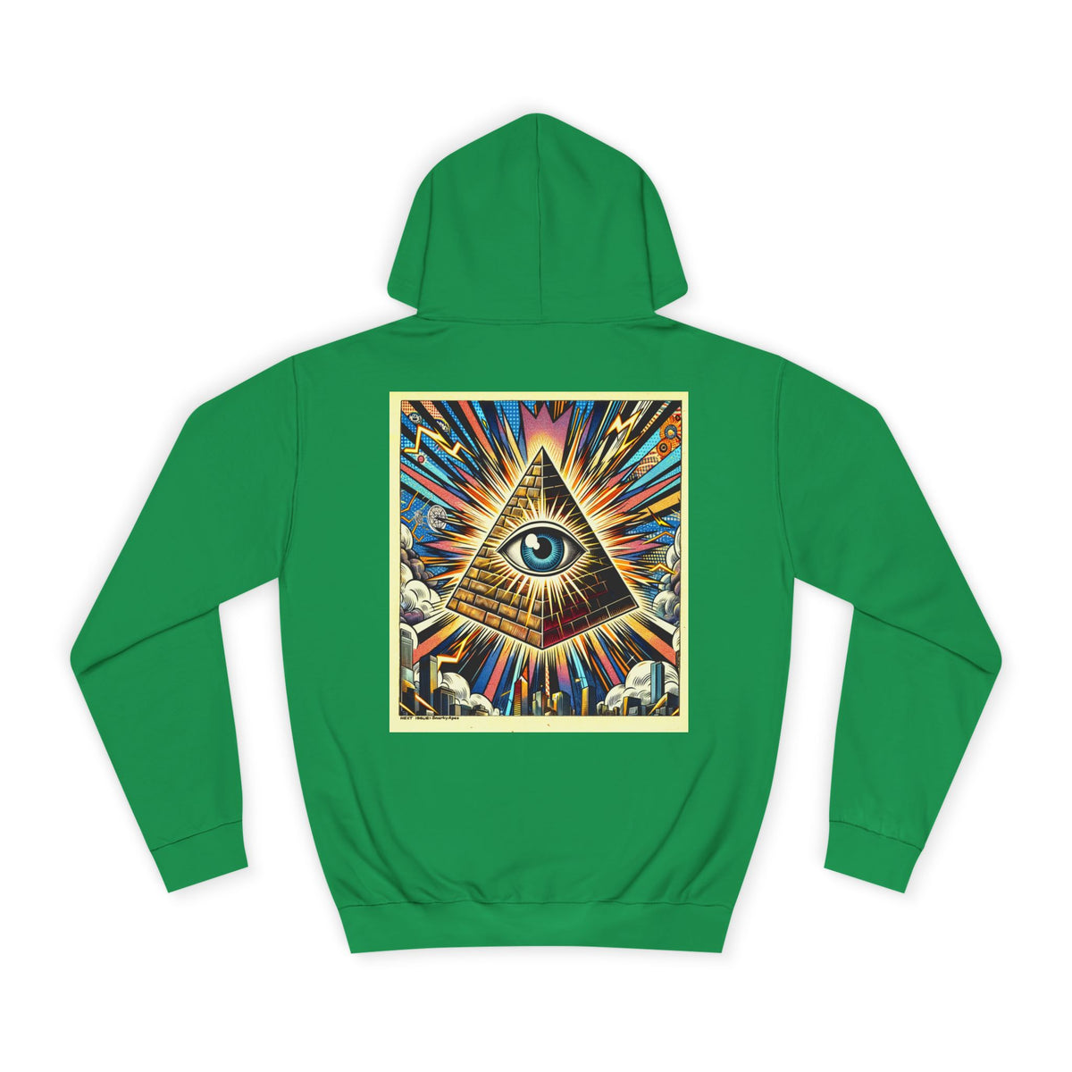 All-Seeing Pyramid Hoodie — Vintage Illuminated Eye Graphic