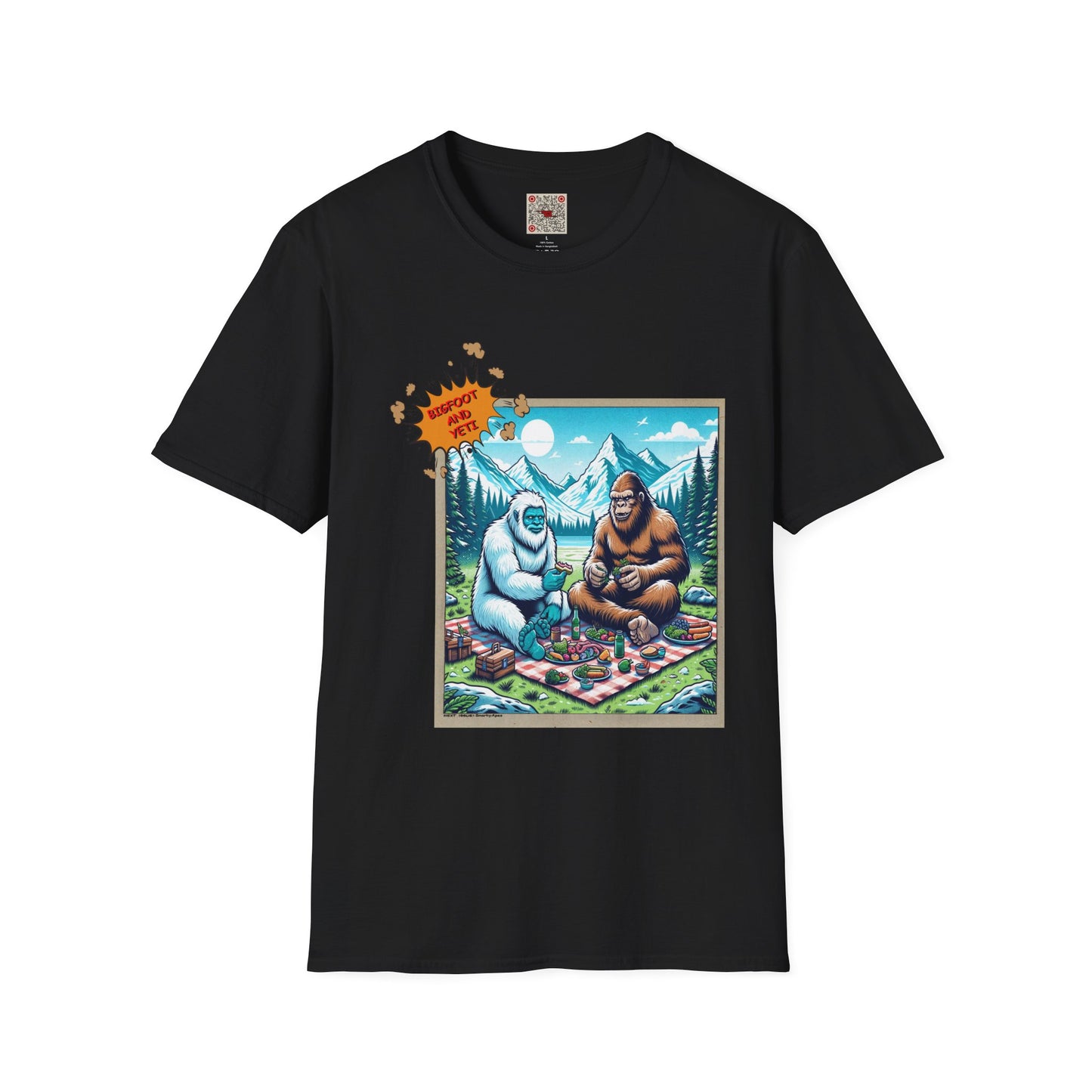 T-Shirt — "Wonderin' Wet?" Bigfoot & Yeti Picnic Graphic Tee