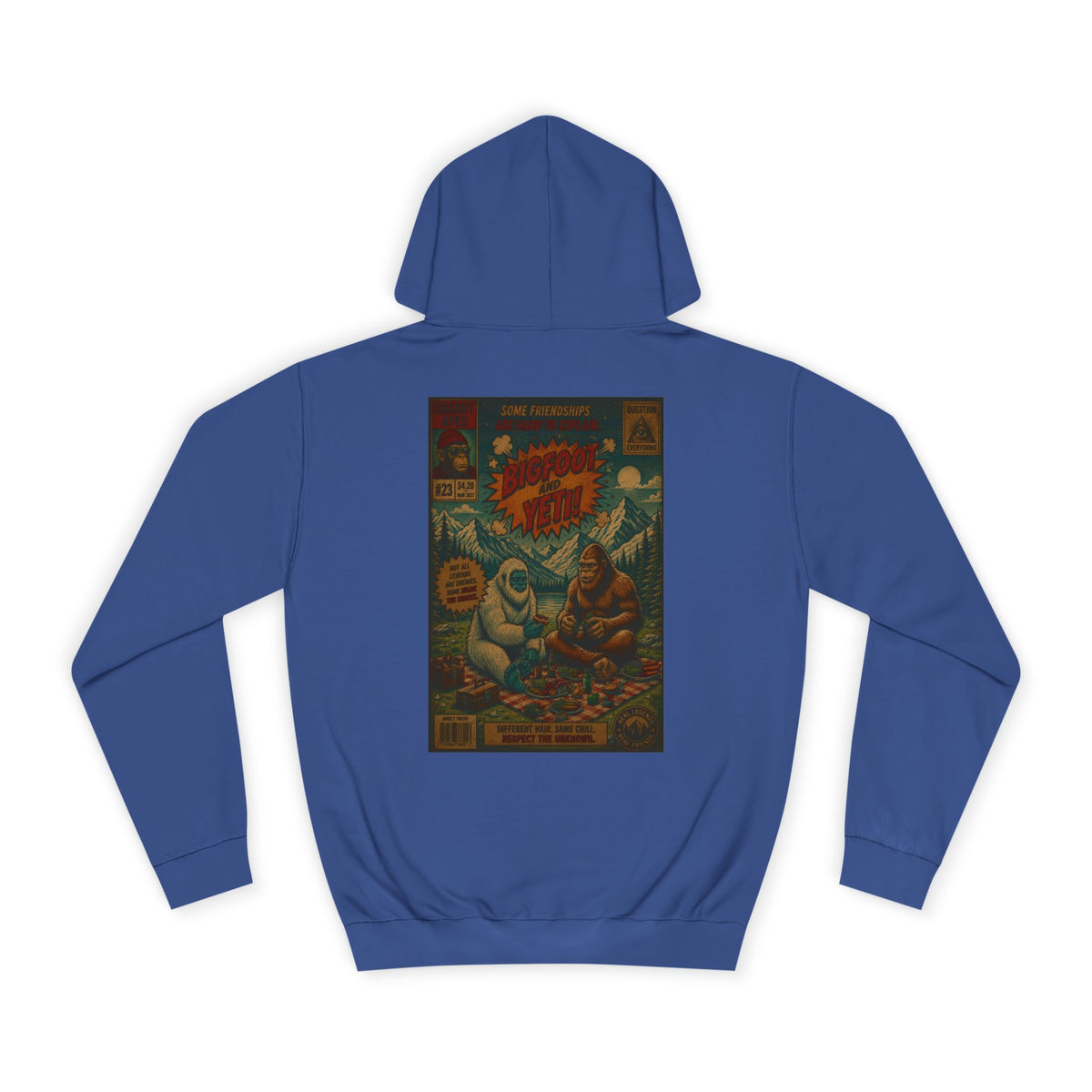 Vintage Comic Backprint Hoodie — Retro Monster Issue Graphic