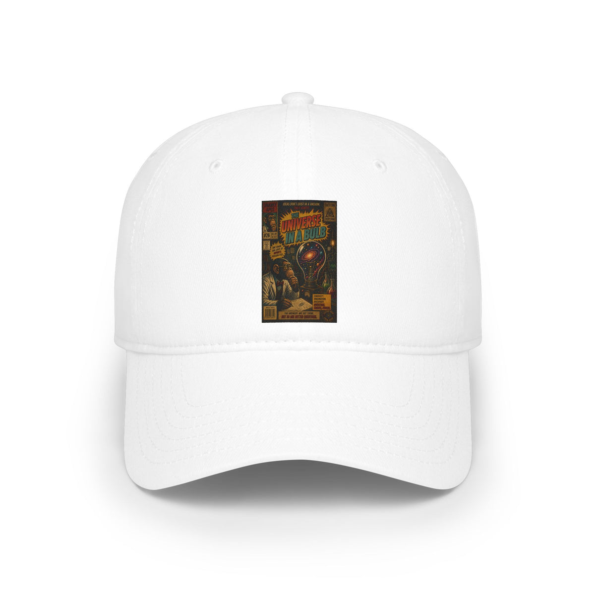 Retro Comic Skull Graphic Cap — Vintage Horror Poster Baseball Hat