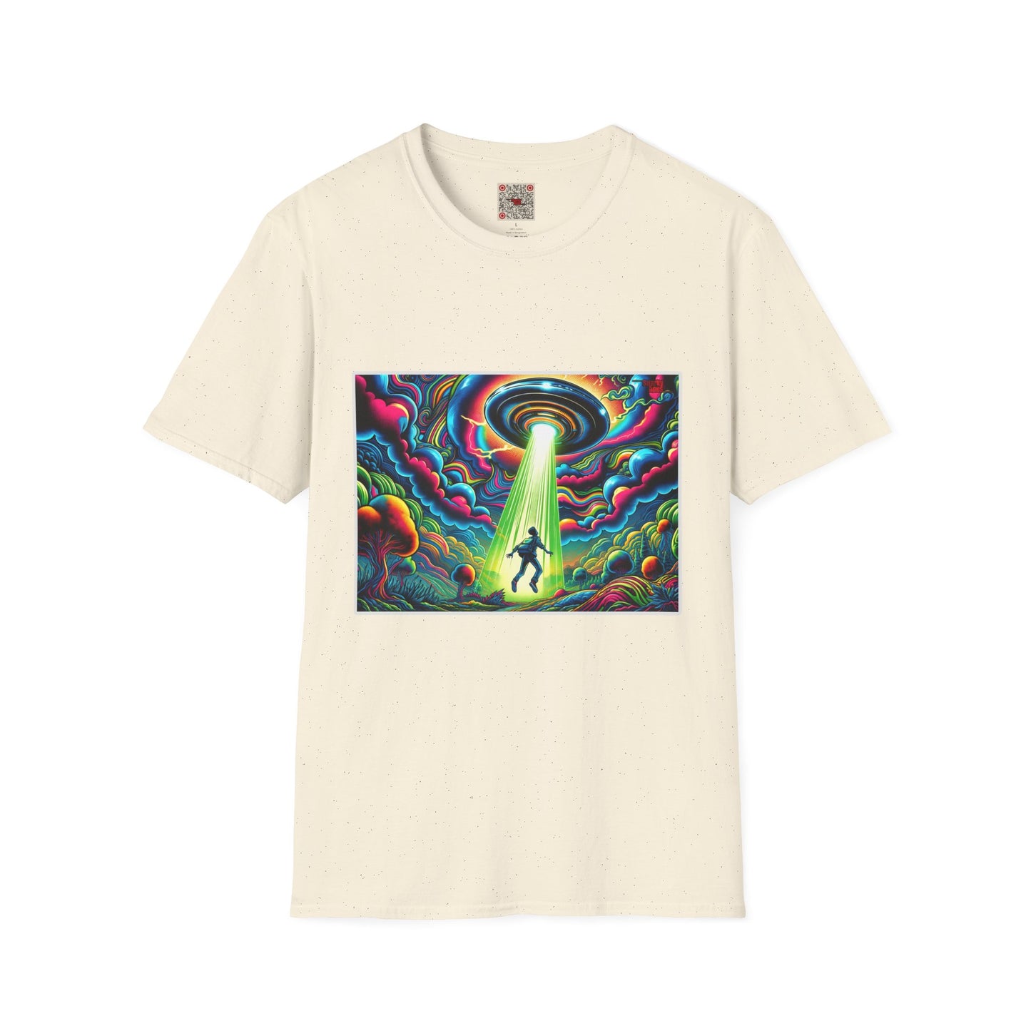 UFO Abduction T-Shirt — Psychedelic Alien Beam Graphic Tee