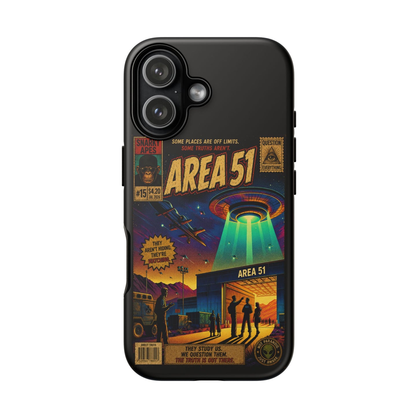 Area 51 Retro UFO Phone Case